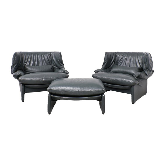 Image 1 of Cassina Portovenere Set of Armchairs With Hocker