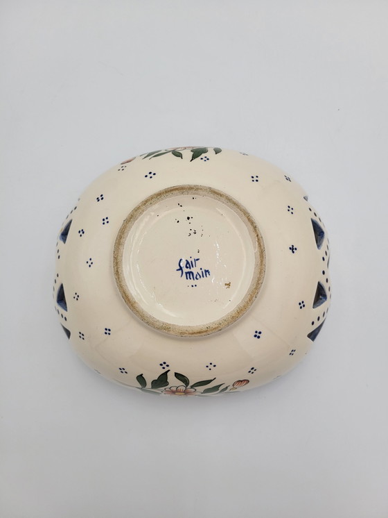 Image 1 of Rouen earthenware pierced bowl