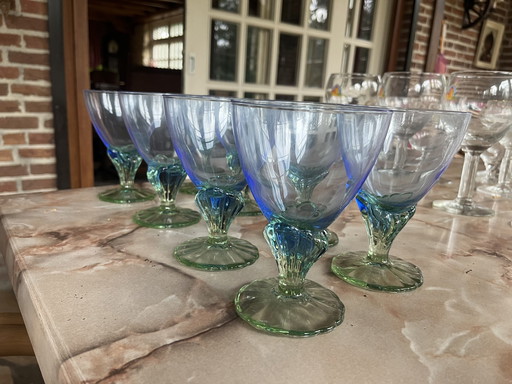 8x Vintage glasses