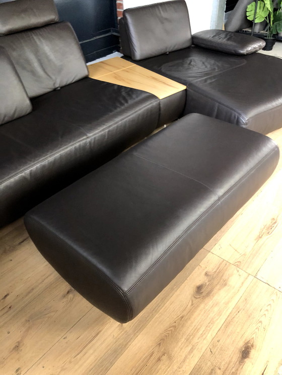 Image 1 of Koinor leather sofa with stool