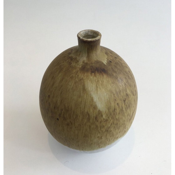 Image 1 of Vintage stoneware soliflore vase by Edouard Chapallaz, Switzerland 1950