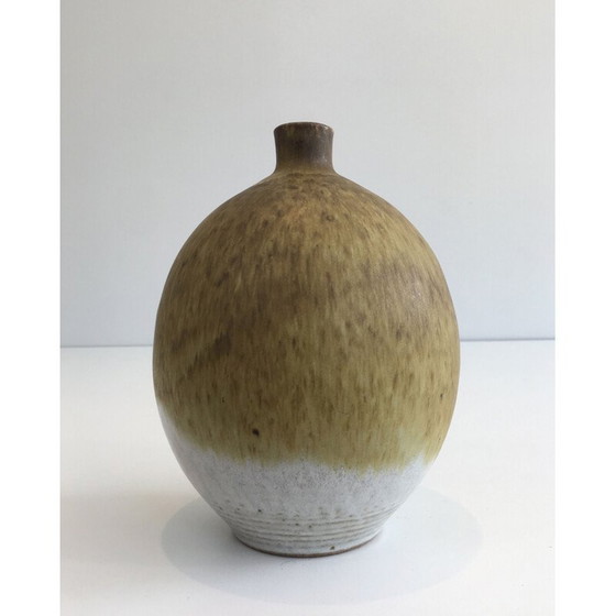 Image 1 of Vintage stoneware soliflore vase by Edouard Chapallaz, Switzerland 1950