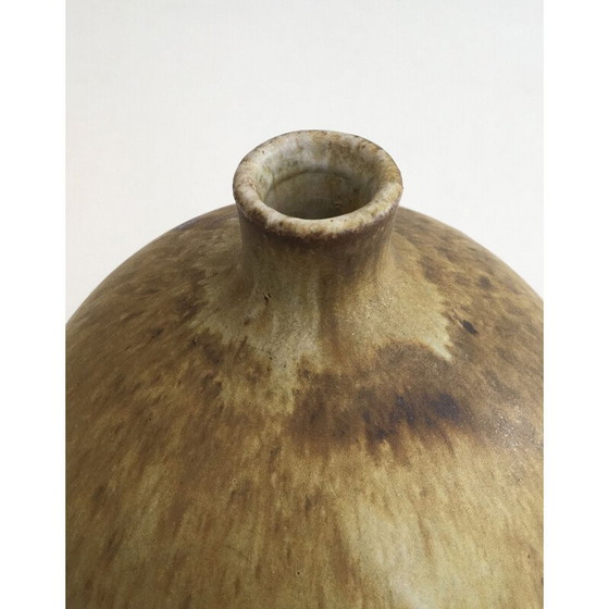 Image 1 of Vintage stoneware soliflore vase by Edouard Chapallaz, Switzerland 1950