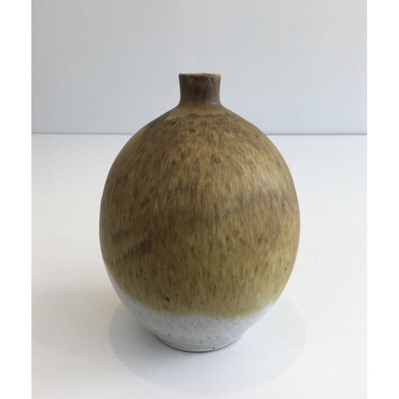 Image 1 of Vintage stoneware soliflore vase by Edouard Chapallaz, Switzerland 1950