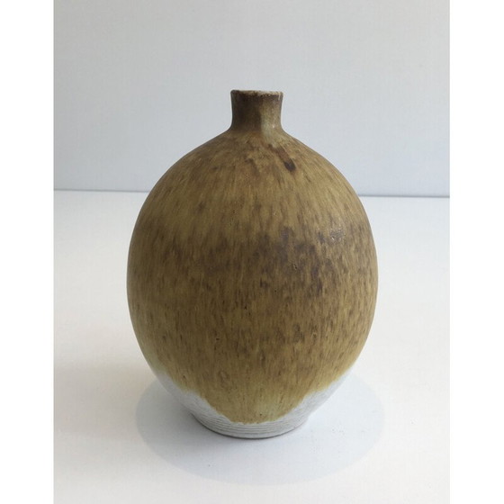 Image 1 of Vintage stoneware soliflore vase by Edouard Chapallaz, Switzerland 1950