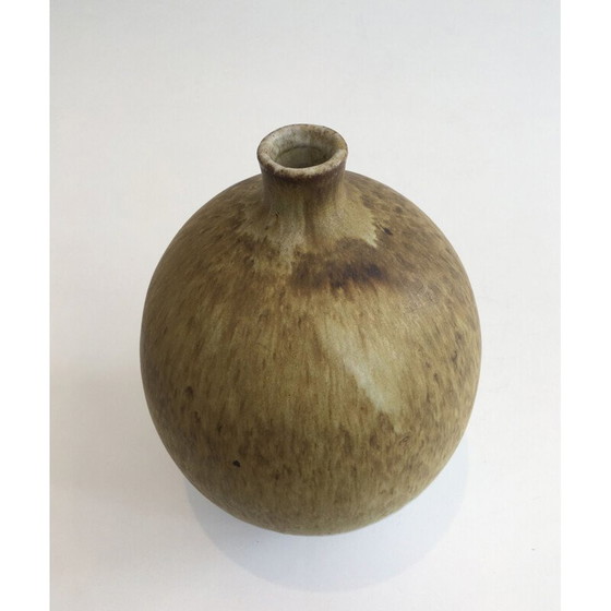 Image 1 of Vintage stoneware soliflore vase by Edouard Chapallaz, Switzerland 1950