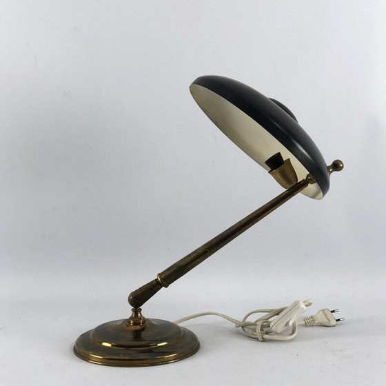 Image 1 of Vintage lamp with two joints in brass and lacquer by Lumi Milano, 1950