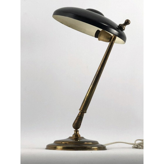 Image 1 of Vintage lamp with two joints in brass and lacquer by Lumi Milano, 1950