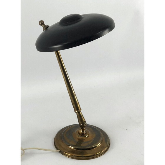 Image 1 of Vintage lamp with two joints in brass and lacquer by Lumi Milano, 1950