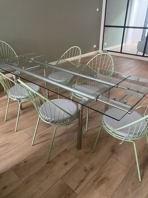 Effezeta Dining table extendable glass