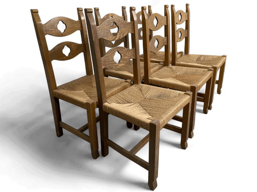 6x Vintage dining chairs