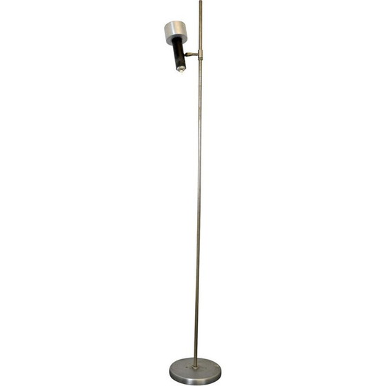 Image 1 of Vintage Nickel and lacquer floor lamp with orientable diffuser by Stilux Milano 1960