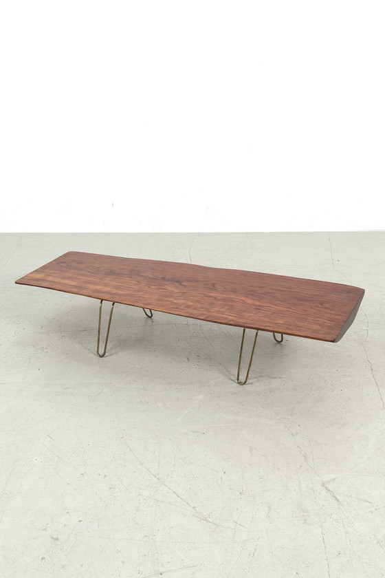 Image 1 of Table basse vintage en tronc d'arbre