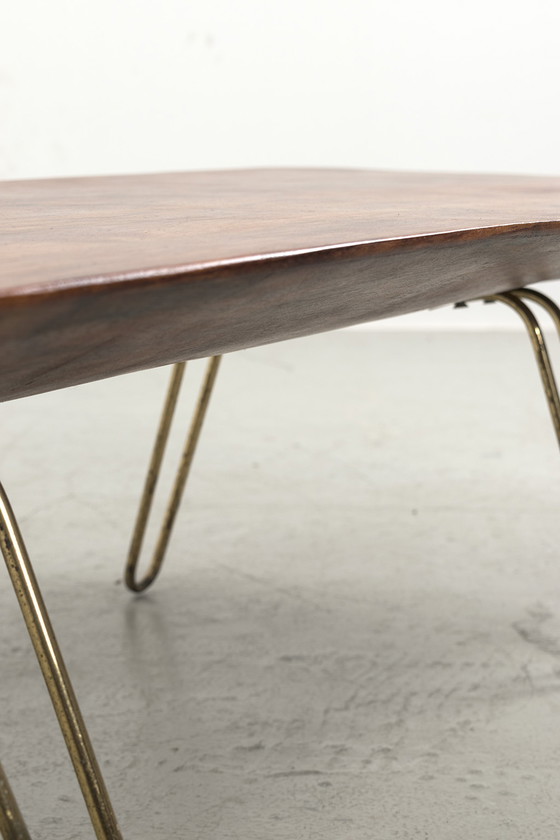 Image 1 of Table basse vintage en tronc d'arbre