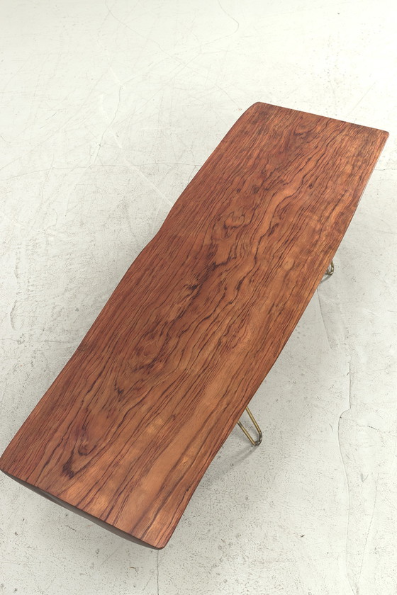 Image 1 of Table basse vintage en tronc d'arbre