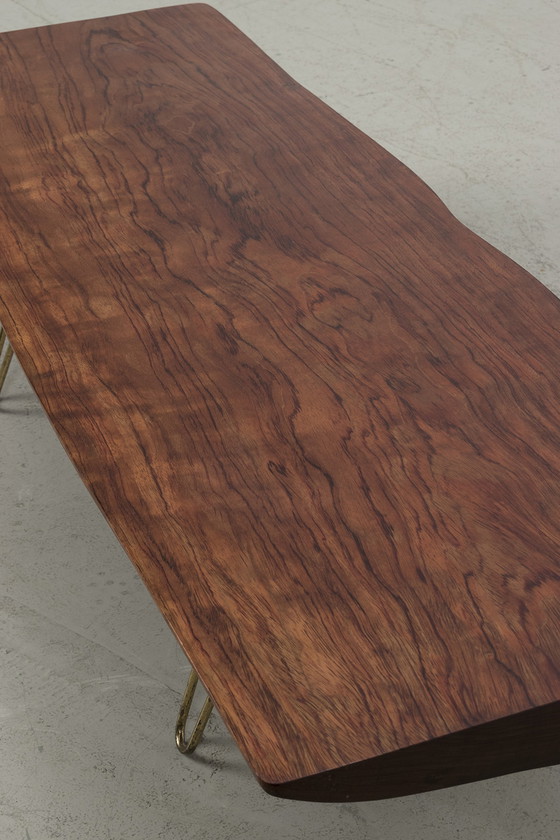 Image 1 of Table basse vintage en tronc d'arbre