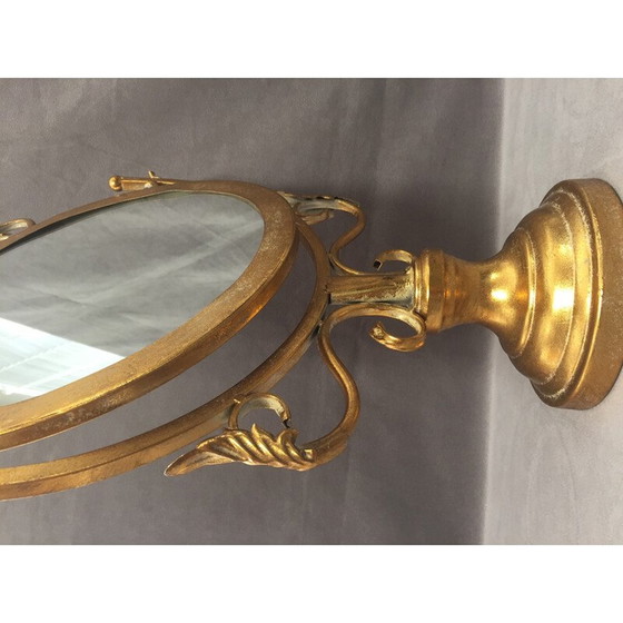 Image 1 of Vintage gilded metal table mirror