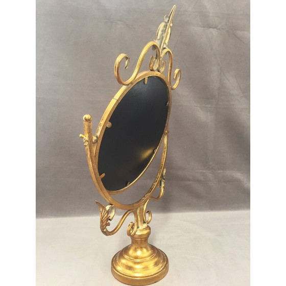 Image 1 of Vintage gilded metal table mirror