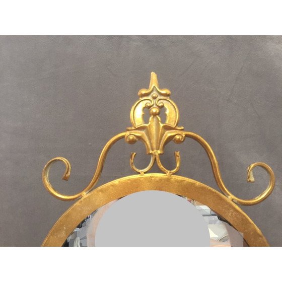 Image 1 of Vintage gilded metal table mirror