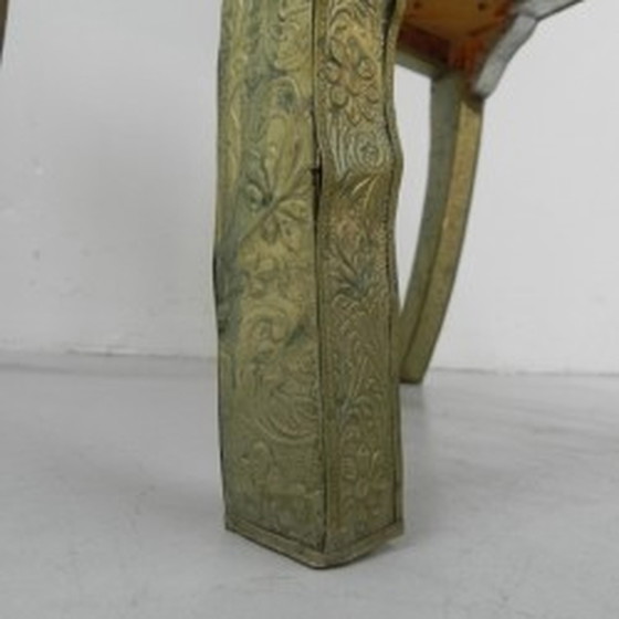 Image 1 of Dining room chair with stamped tin 