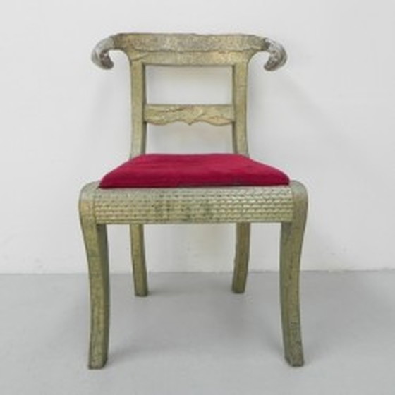 Image 1 of Chaise de salle à manger avec étain estampé