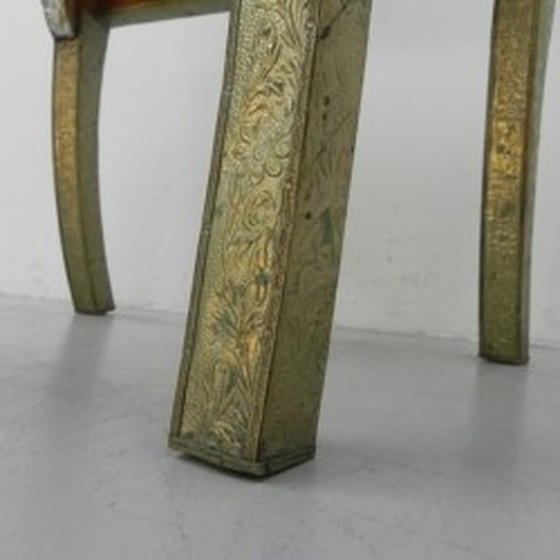 Image 1 of Dining room chair with stamped tin 