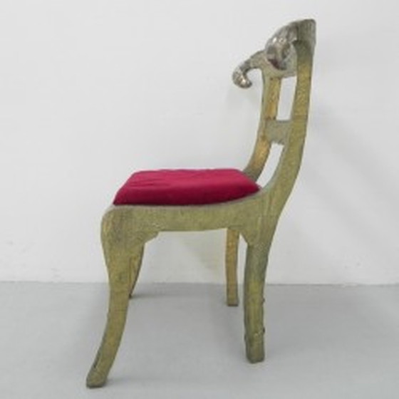 Image 1 of Chaise de salle à manger avec étain estampé