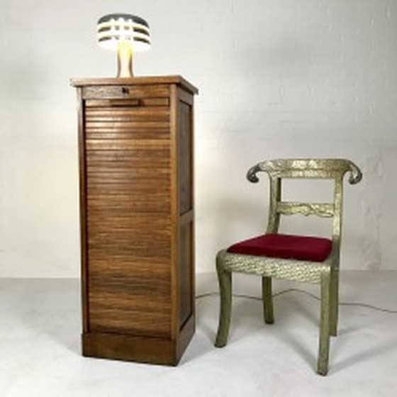 Image 1 of Dining room chair with stamped tin 