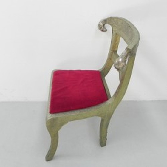 Image 1 of Chaise de salle à manger avec étain estampé