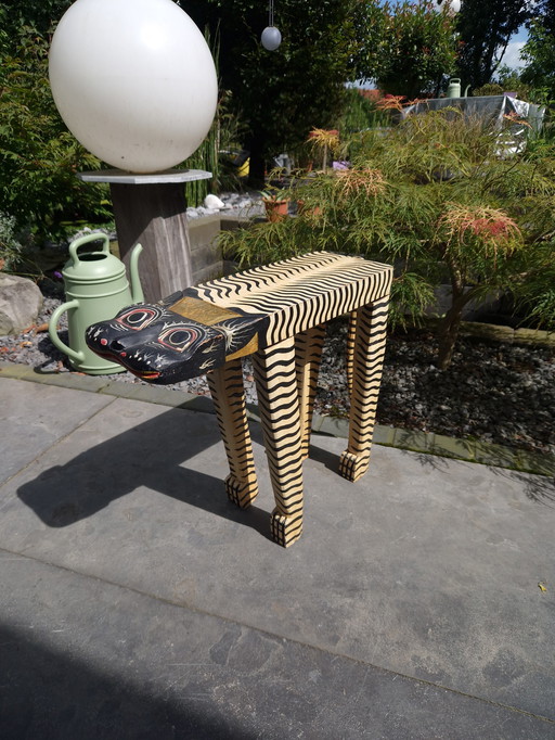 Chat vintage en bois