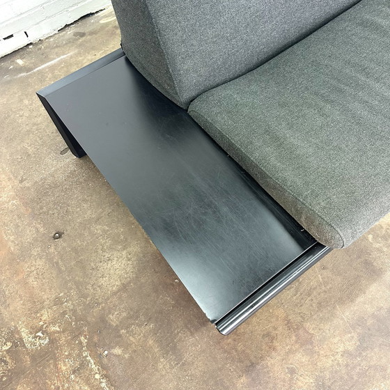 Image 1 of Harvink The Mission Sofa With Black Frame Dark Gray Upholstery