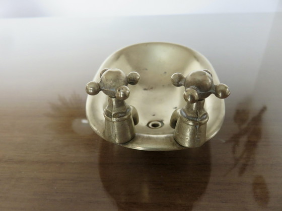 Image 1 of Antique Bronze Soap Dish In The Shape Of A Bathtub, France, 30s 40s