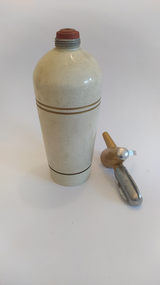 Image 1 of Streamer per soda in gres vintage con ottone