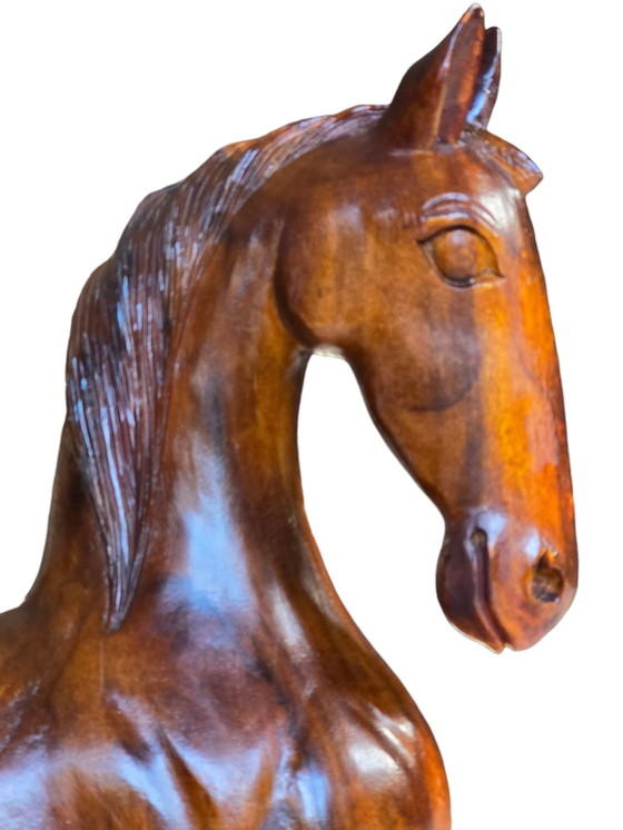 Image 1 of Very Large Wooden Horse, Decorative, Handmade