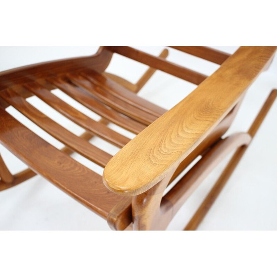 Image 1 of Pair of vintage beechwood rocking chairs by Uluv, Czechoslovakia 1960s