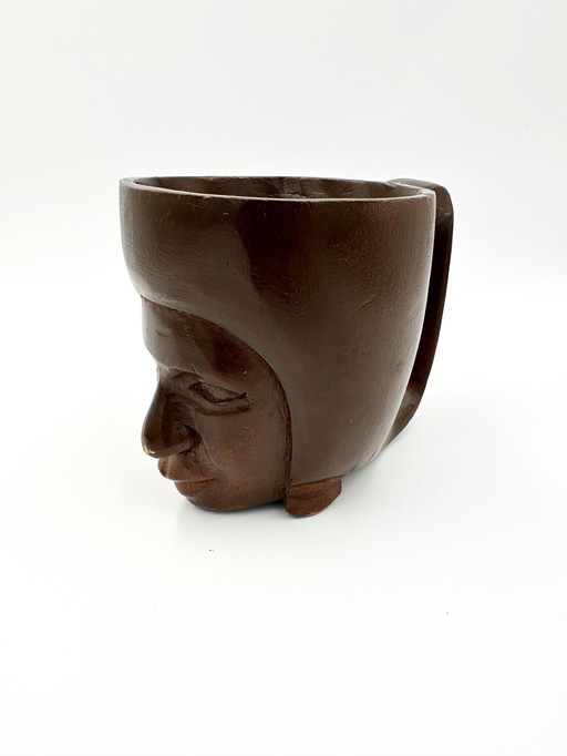 African Wooden Mug