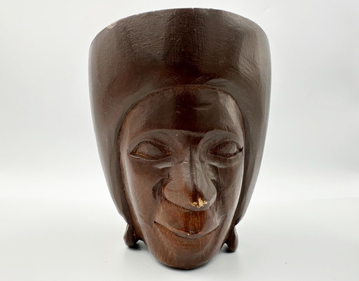 African Wooden Mug