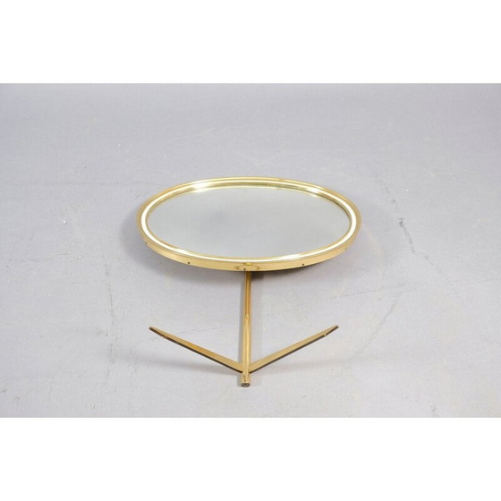 Image 1 of Vintage iron and glass dressing table mirror by Vereinigte Werkstätten for Collection Ateliers Unis, Germany 1959