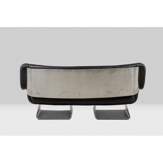 Image 1 of RIMA vintage leather and metal lounge set, Italy, 1970