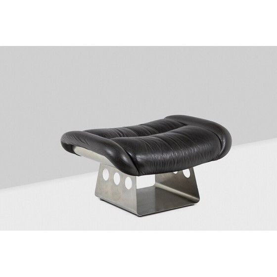Image 1 of RIMA vintage leather and metal lounge set, Italy, 1970