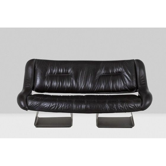 Image 1 of RIMA vintage leather and metal lounge set, Italy, 1970