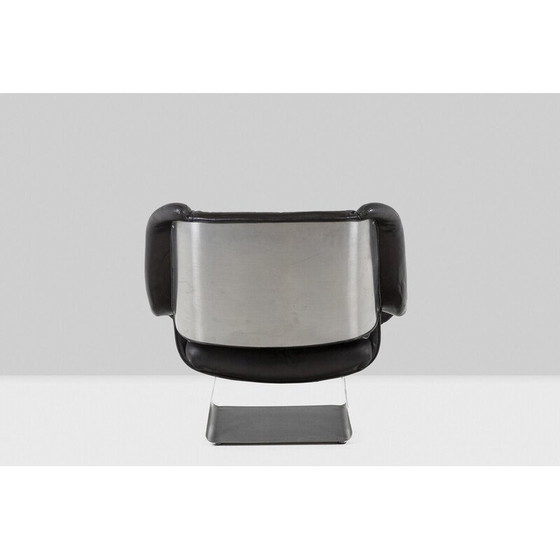 Image 1 of RIMA vintage leather and metal lounge set, Italy, 1970