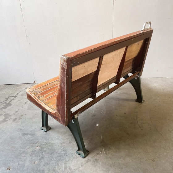 Image 1 of Antique French train bench