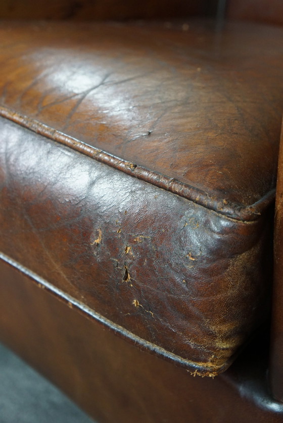 Image 1 of Vintage sheep leather club chair