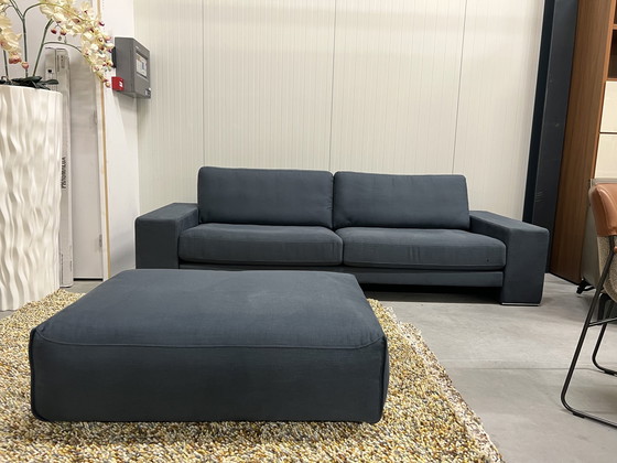 Image 1 of Rolf Benz Ego 4 seater sofa Blue fabric