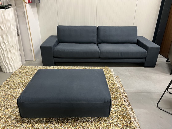 Image 1 of Rolf Benz Ego 4 seater sofa Blue fabric