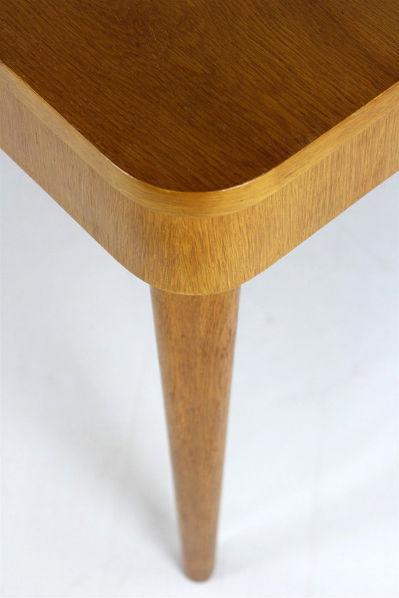 Image 1 of Restored Oak Extendable Dining Table By Jindřich Halabala, 1950S
