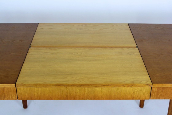 Image 1 of Restored Oak Extendable Dining Table By Jindřich Halabala, 1950S