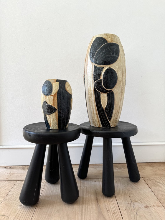 Image 1 of Rare 'Lotus' Xxl Noomi Backhausen Vase, Søholm, Stoneware/Ceramic, Danish Vintage, Handmade, Ceramic Art, 1960S
