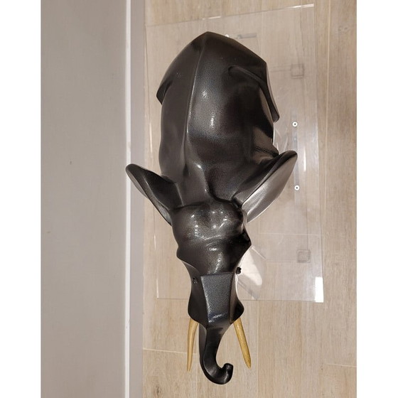 Image 1 of Vintage Art Deco metal elephant sculpture Babbitt, France